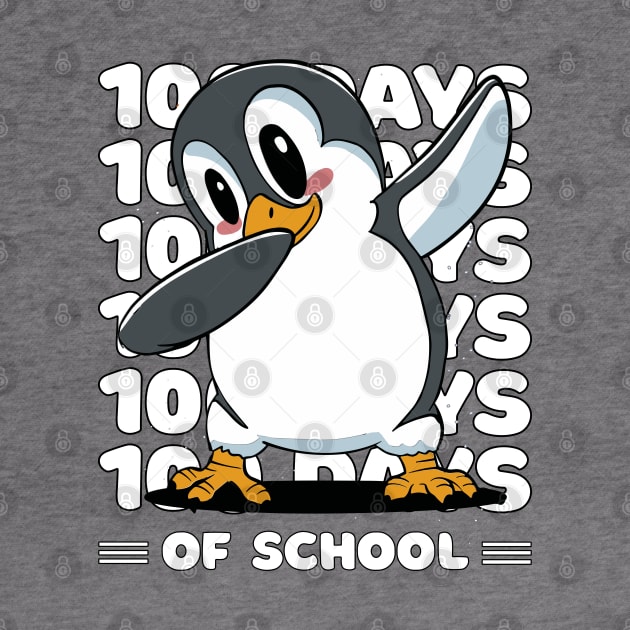 100 Days of school typography featuring a Dabbing Penguin #2 by XYDstore